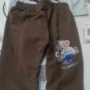 Lavi Tavi Grey Printed T Shirt And Brown Bottom Size 3 To 6 Month