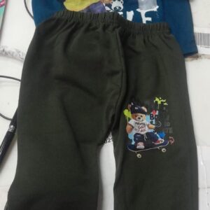 Lavi Tavi Blue Printed T Shirt And Olive Green Bottom Size 3 To 6 Month