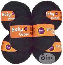 Baby Wool 4 Ply Wool Ball Hand Knitting Wool Pack Of 4 Black