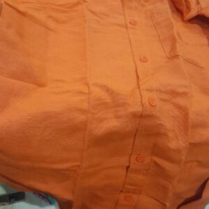 Mens Half Sleeve Shirt Orange Size 42