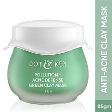 Dot Key Pollution Acne Defense Green Clay Mask For Clear Bright Complexion 85 G