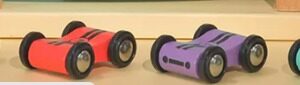 Playbox 4 Pcs Wooden Race Cars Speedy Wheels Toy Set