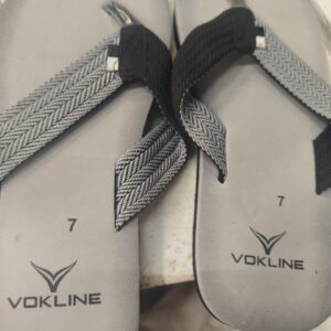 Vokline Grey Color Slippers For Men Size 7