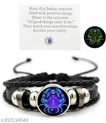 Unisex Black Thread Zodiac Bracelet