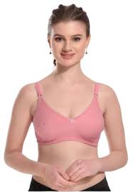 Dusty Pink Color Non Padded Bra For Women Size 34