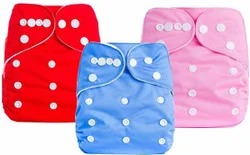 Multicolor 3 Pcs Diaper Langot With 4Pcs Pad