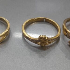 Artificial Finger Rings For Women 3 Pcs Gold