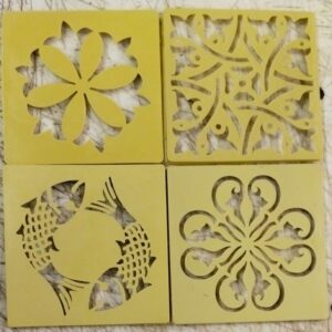 Multicolour Rangoli Stencils Designs Pack Of 4