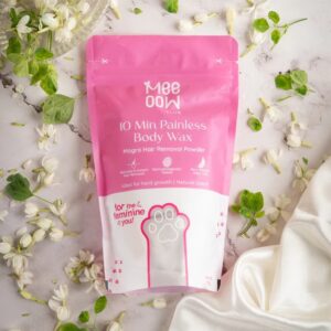 Meeow Club Mogra Body Wax Powder 150Gm 4 In 1 Natural Herbal Wax Powder Mask Full Body Hair Removal