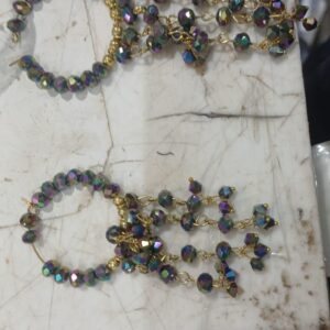 Long Ring Multicolor Crystal Earing