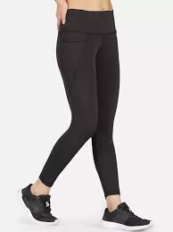 Imperative Regular High Waist Stretchable Gym Tights Leggings Black Color Size M