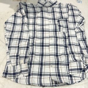 Men White And Blue Color Check Shirt Size M