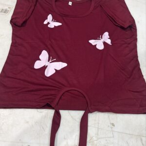 Women Maroon Color Top Size M