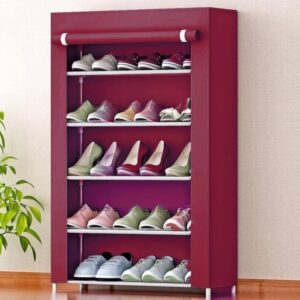 Maroon And Black Color 5 Layer Shoes Rank