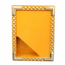 Framewold Square 2X2 Photo Frame Plastic Golden Pack Of 2