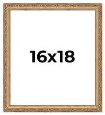 Framewold Square 16 X 18 Photo Frame Plastic Golden Pack Of 2