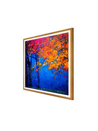 999Store Fiber Wall Painting Living Room Painting Frame Tree Set Of 1 24X24 Inches Golden Gof2424205016
