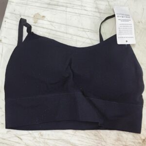 Whimsy Back Medium Impact Cotton Black Bra Padded Wirefree and High Coverage Size 32