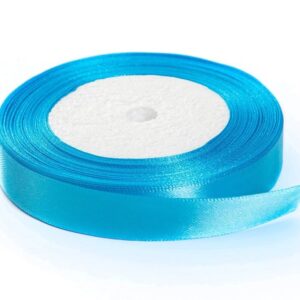 Solid Color Satin Fabric Ribbon Sky Blue 10Mtr