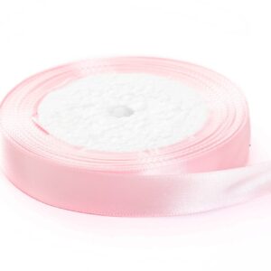 Solid Color Satin Fabric Ribbon Pink Colour 10Mtr