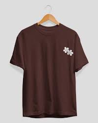 Brown Printed T Shirt For Women Size L