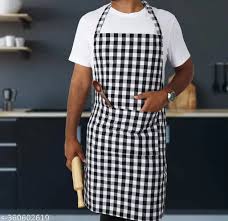 Home Kitchen Apron Black And White Color