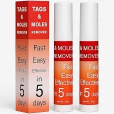 Skin Tag and Mole Remover Skin Blemish Removal Compact Convenient Solution Face Body Pack Of 2