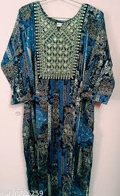 Women Kurta Top Colour Blue Size S
