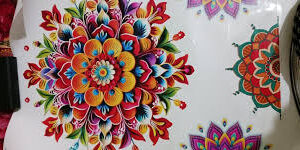 Multi Color Rangoli Sticker 32 X 32 Cm