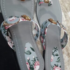 Women Flats Sandal Grey Color Size 41