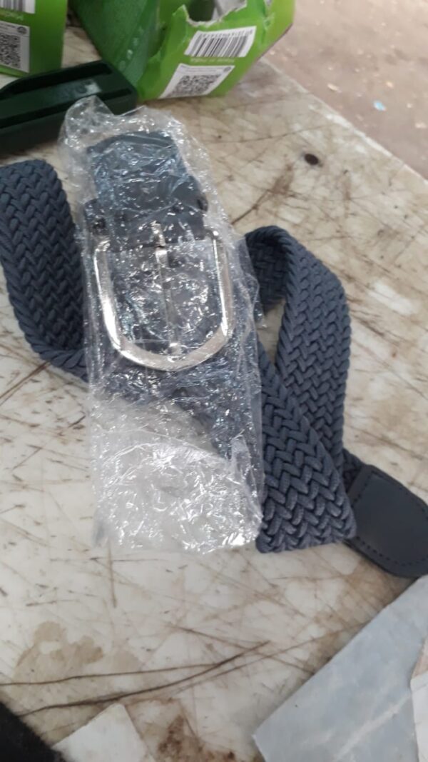 Women Casual Grey Canvas Belt
