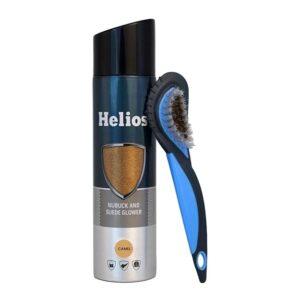 Helios Shoe Accessories Kit Suede Glower Spray 250Ml plus Suede Shiner For Suede Nubuck Shoes