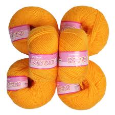 Yellow Colour Knitting Yarn 25Gm 6Pcs