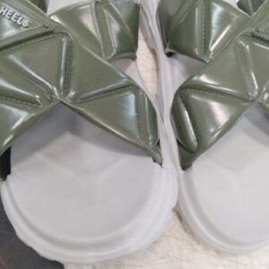 Grey And Green Colour Slipper Size 39 For Women