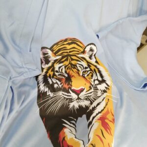 Sky Color Printed T Shirt For Men Size M