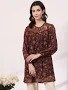 Nayam By Lakshita 13 Brown Color Women Floral Printed Thread Work Kurti For Women Size Xl