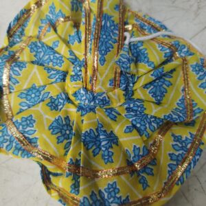 Yellow And Blue Colour Laddu Gopal Dress Size 4
