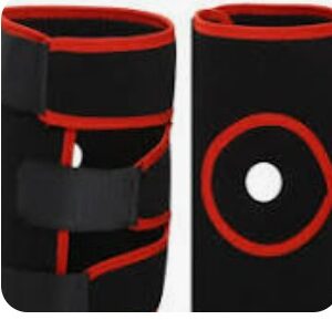 Black And Red Chair Knee Support 1 Pair