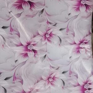 Floral Patterned Self Adhesive Wallpaper Featuring Pink And White Flowers 1Mts 3Pcs