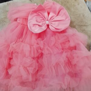 Baby Girls Midi Knee Length Party Dress Light Pink Sleeveless Size 80