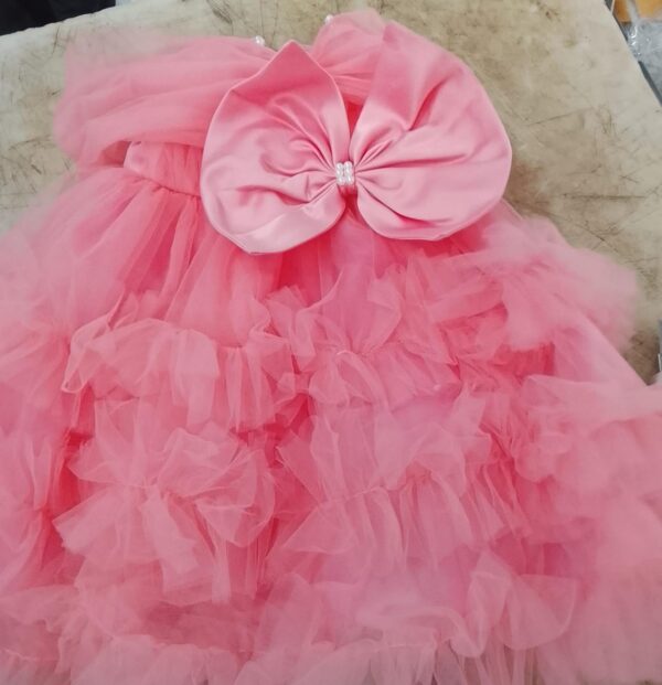 Baby Girls Midi Knee Length Party Dress Light Pink Sleeveless Size 80