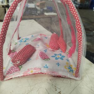 White And Red Mosquito Net For Laddu Gopal