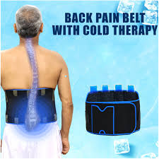 Back Pain Relief Belt With Cold Therapy Black Red
