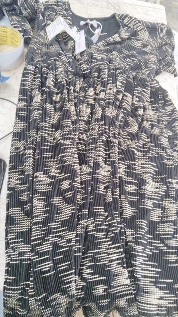 Hopscotch Flutter Sleeve Dress Black And Golden Size 9 To 10Y