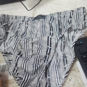 Grey Color Printed Mens Underwear Size L