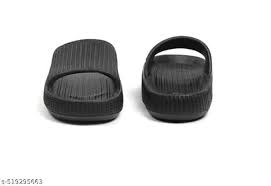 Trending Waterproof Cloud Slides For Men Black Size 7