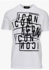 Dsquared2 Icon Stamps Cool Cotton Regular Fit T Shirt White For Men Size M