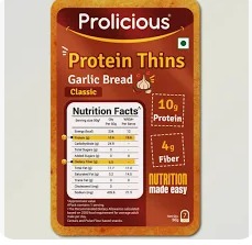 Petrolicious Protein Thins Garlic Bread 50Gm