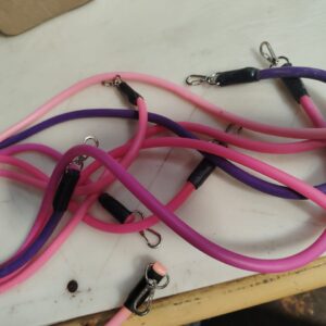 5 Pcs Set Heavy Exercise Gym Fitness Home Workout Rope Resistance Band Pink1 Handle