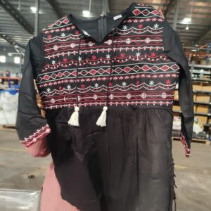 Black Colour Short Frock Top For Girl Size 32
